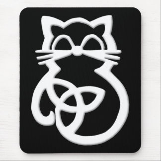 Alfombrilla De Ratón Mousepad de gato celta de trinidad blanca