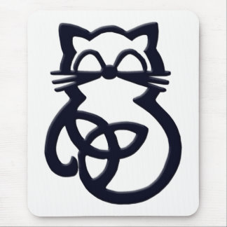 Alfombrilla De Ratón Mousepad de gato celta de trinidad negra