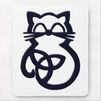 Alfombrilla De Ratón Mousepad de gato celta de trinidad negra