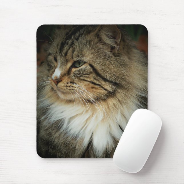 Alfombrilla De Ratón Mousepad de gato forestal noruego (Con ratón)