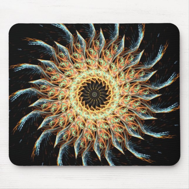 Alfombrilla De Ratón Mousepad de girasol fractal (Frente)
