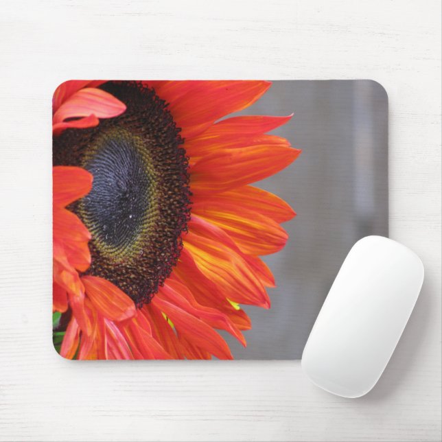Alfombrilla De Ratón Mousepad de girasol Naranja brillante (Con ratón)