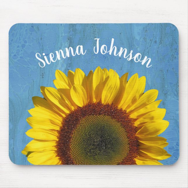 Alfombrilla De Ratón Mousepad de girasol personalizado (Frente)