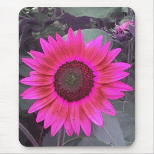 Alfombrilla De Ratón Mousepad de girasol rosado neón