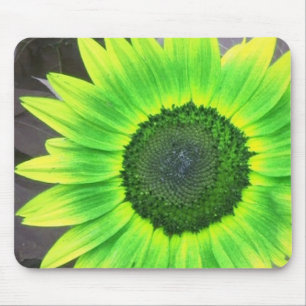 Alfombrilla De Ratón Mousepad de girasol verde amarillo N verde
