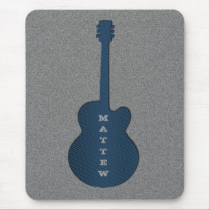 Alfombrilla De Ratón Mousepad de guitarra a rayas, azul