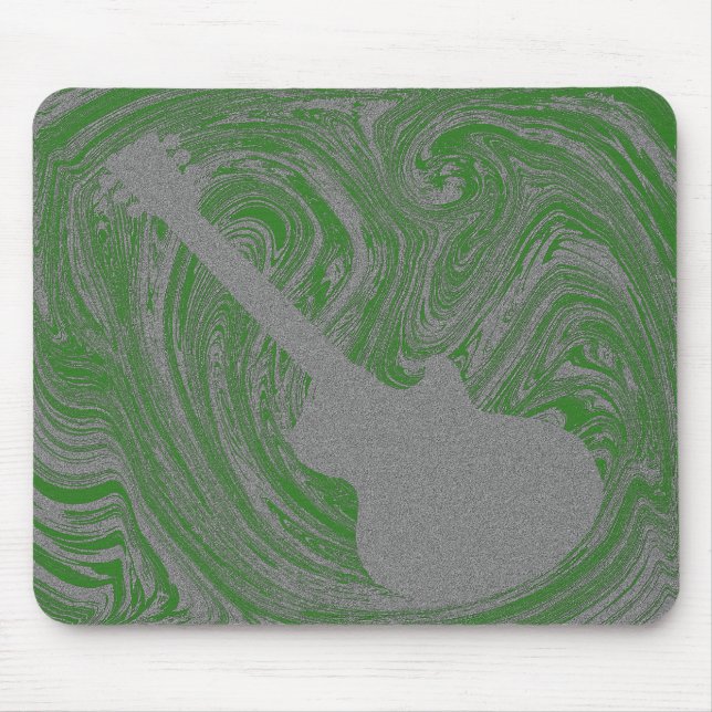 Alfombrilla De Ratón Mousepad de guitarra de Grunge, verde (Frente)
