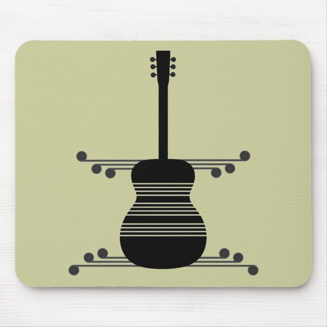 Alfombrilla De Ratón Mousepad de guitarra retro (Frente)