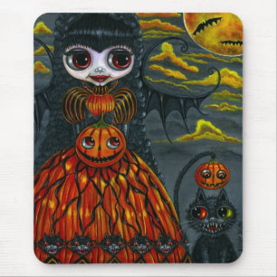 Alfombrilla De Ratón Mousepad de Halloween Kitty Cat Fairy