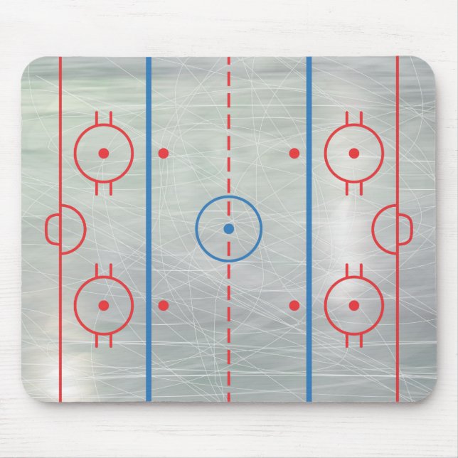 Alfombrilla De Ratón Mousepad de hielo de pista de hockey (Frente)