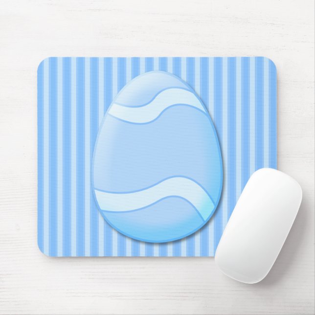 Alfombrilla De Ratón Mousepad de Huevo de Pascua (Azul) (Con ratón)