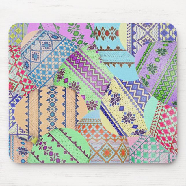 Alfombrilla De Ratón Mousepad de Huevos de Pascua Ucranianos (Pysanky) (Frente)