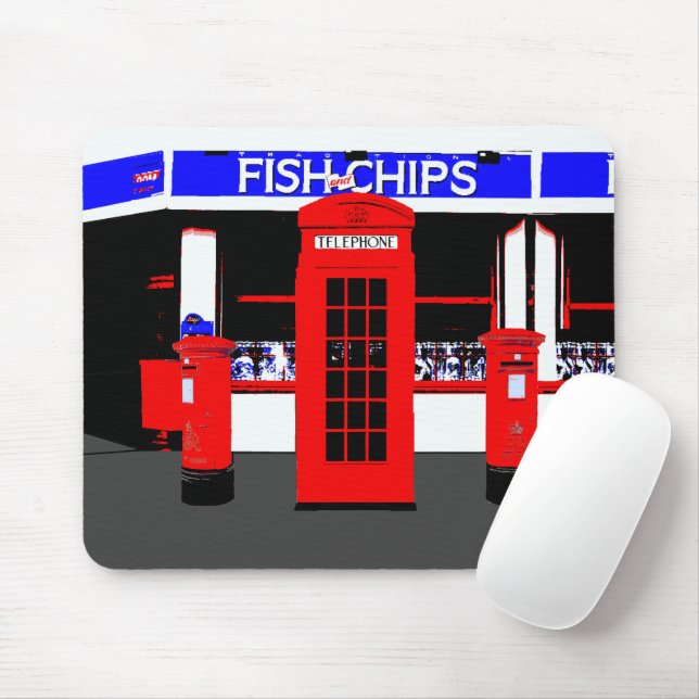 Alfombrilla De Ratón Mousepad de iconos ingleses (Con ratón)