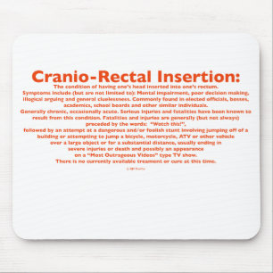 Alfombrilla De Ratón Mousepad de inserción Cranio-Rectal