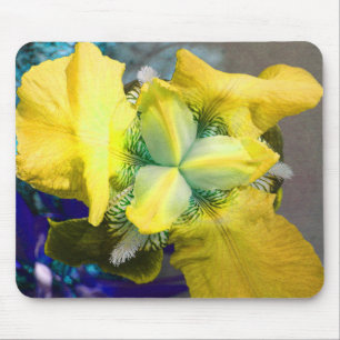Alfombrilla De Ratón Mousepad de iris amarillo