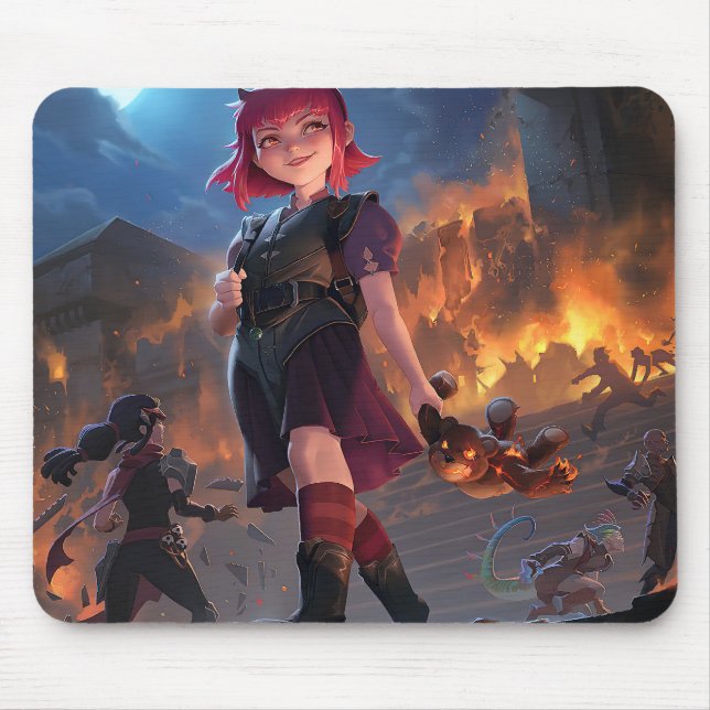 Alfombrilla De Ratón Mousepad de juegos infantil oscuro | ¡Personalizab (Frente)