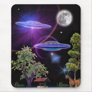 Alfombrilla De Ratón mousepad de la abducción del UFO