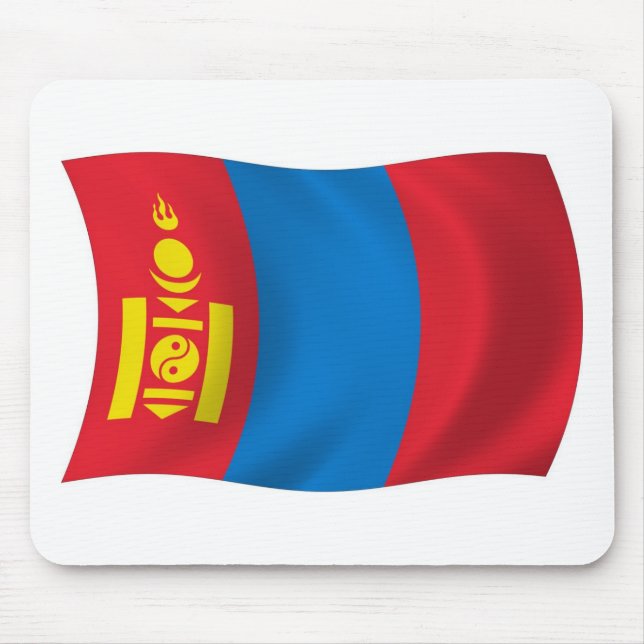 Alfombrilla De Ratón Mousepad de la bandera de Mongolia (Frente)