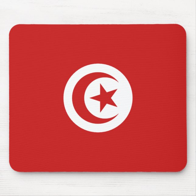 Alfombrilla De Ratón Mousepad de la bandera de Túnez (Frente)