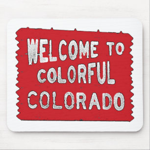 Alfombrilla De Ratón Mousepad de la bienvenida roja colorida