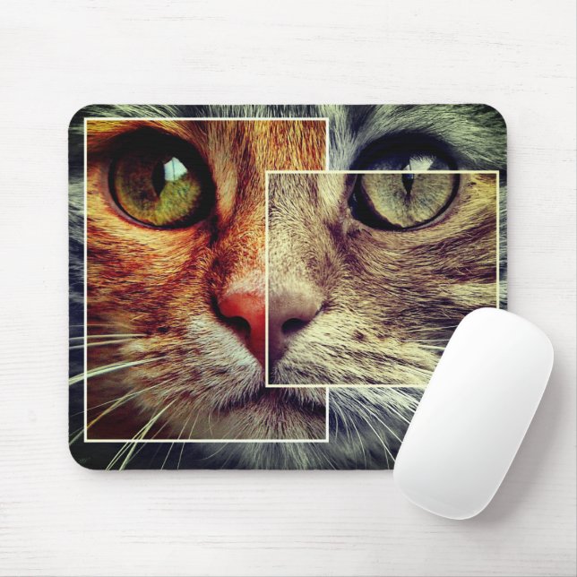 Alfombrilla De Ratón Mousepad de la cara del gato (Con ratón)