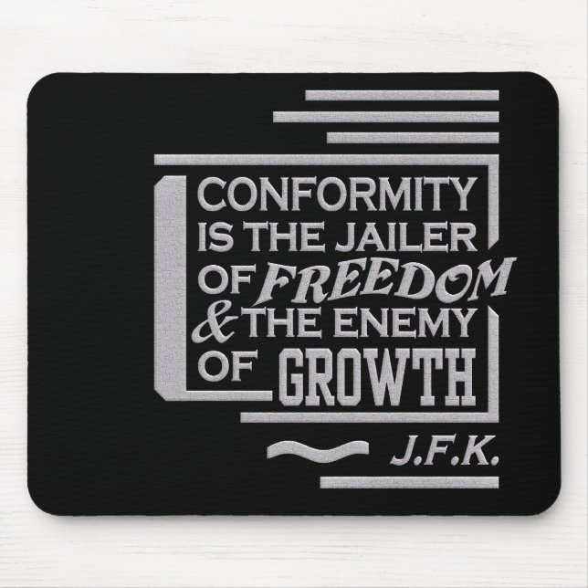 Alfombrilla De Ratón Mousepad de la cita de JFK (Frente)
