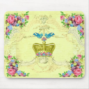 Alfombrilla De Ratón Mousepad de la Computadora Floral Royal Birds