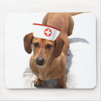 Alfombrilla De Ratón Mousepad de la enfermera del Dachshund