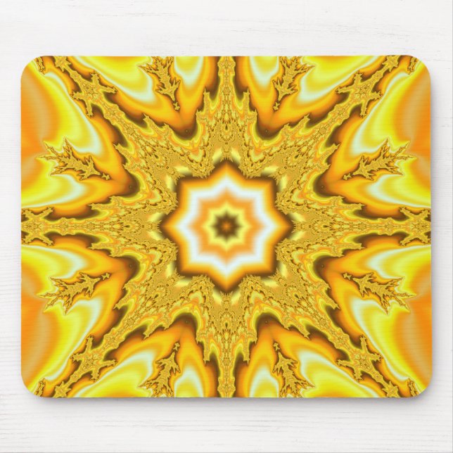 Alfombrilla De Ratón Mousepad de la estrella de oro Fractal (Frente)
