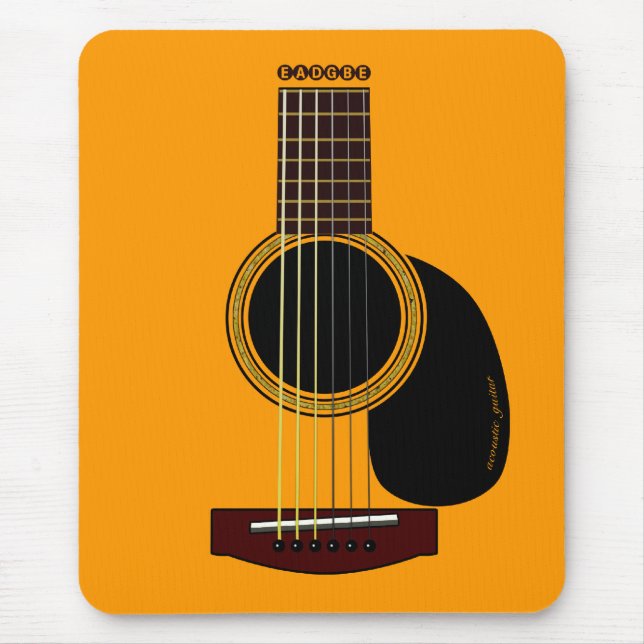 Alfombrilla De Ratón mousepad de la guitarra acústica (Frente)