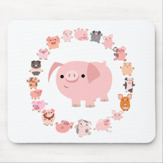 Alfombrilla De Ratón Mousepad de la mandala del cerdo