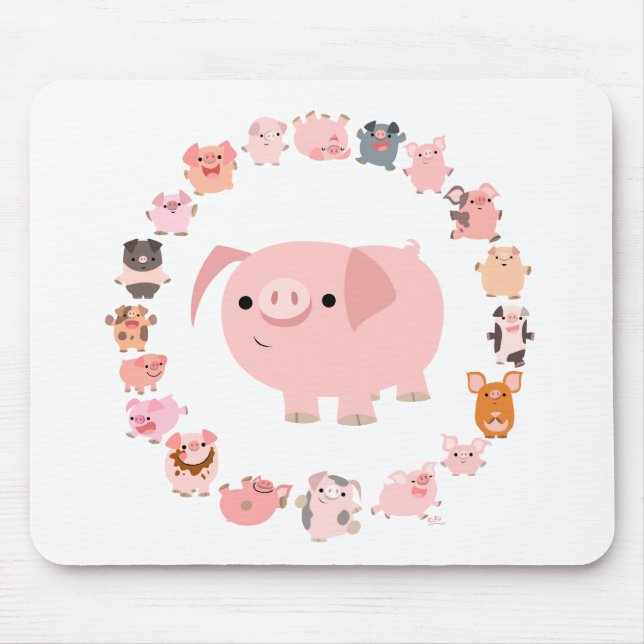Alfombrilla De Ratón Mousepad de la mandala del cerdo (Frente)