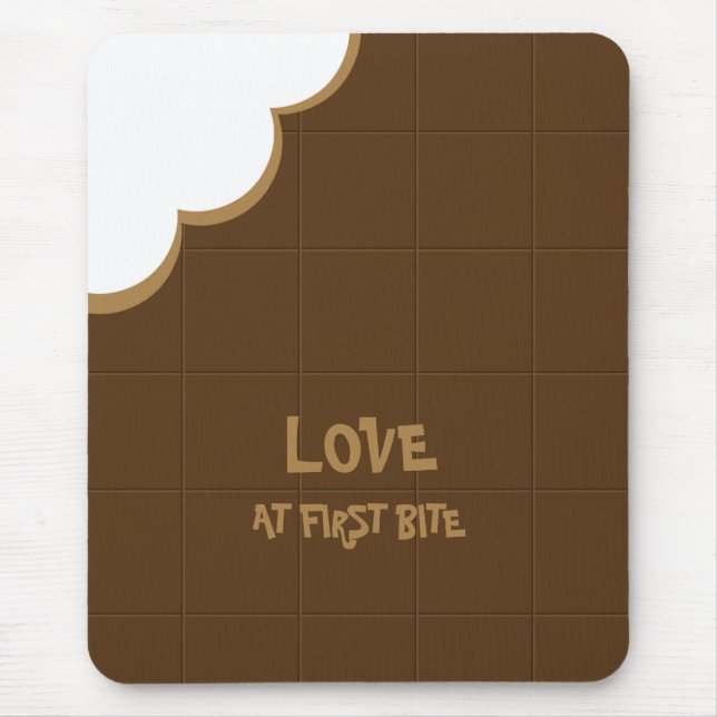 Alfombrilla De Ratón Mousepad de la mordedura de amor del chocolate (Frente)