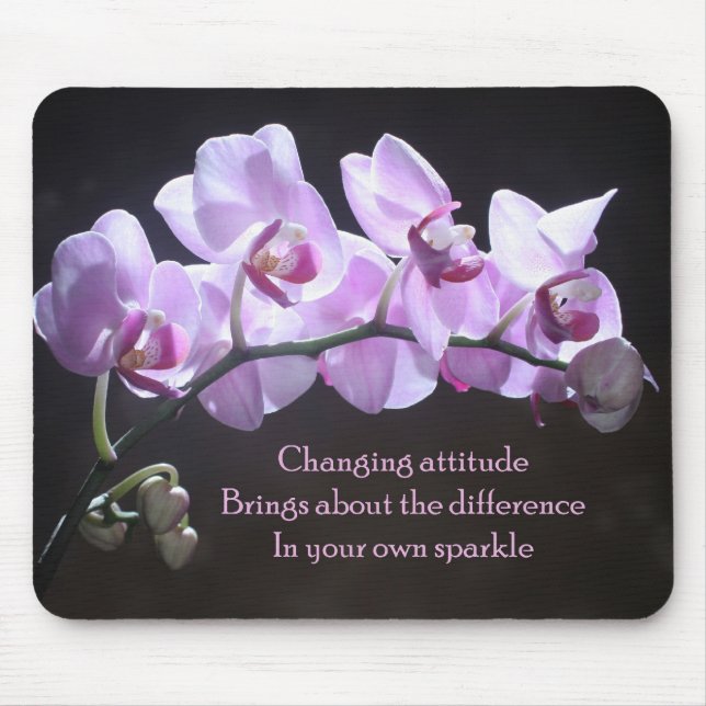 Alfombrilla De Ratón Mousepad de la orquídea - actitud cambiante (Frente)