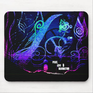 Alfombrilla De Ratón Mousepad de la paz, del amor y de la imaginación