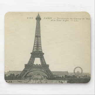 Alfombrilla De Ratón Mousepad de la Torre Eiffel Vintage