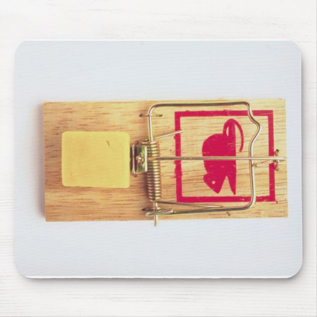 Alfombrilla De Ratón mousepad de la trampa del ratón (Frente)