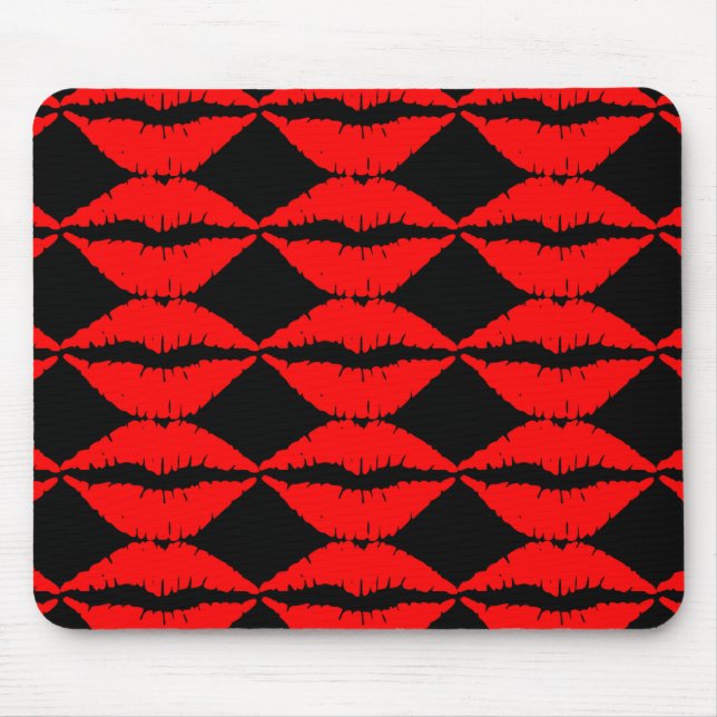 Alfombrilla De Ratón Mousepad de labios rojos (Frente)