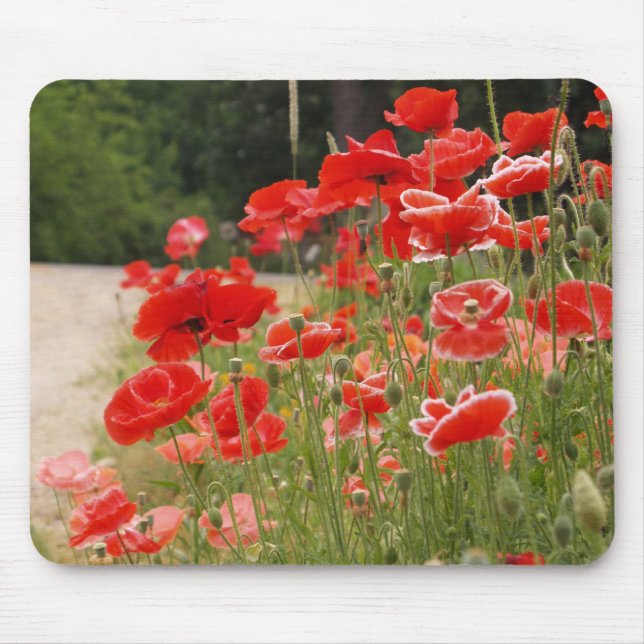 Alfombrilla De Ratón mousepad de las amapolas (Frente)
