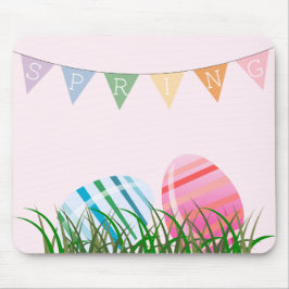 Alfombrilla De Ratón Mousepad de lavanda de huevos de pascua rayado