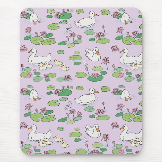 Alfombrilla De Ratón Mousepad de lavanda de pato y agua (Frente)