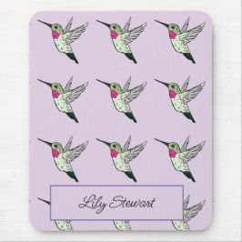 Alfombrilla De Ratón Mousepad de Lavender de Hummingbird personalizado