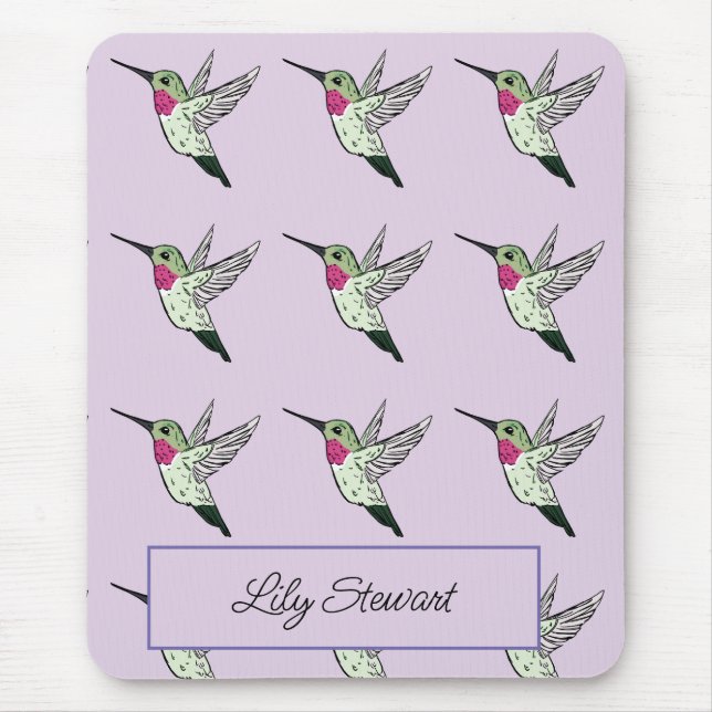 Alfombrilla De Ratón Mousepad de Lavender de Hummingbird personalizado (Frente)