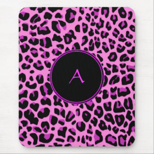 Alfombrilla De Ratón Mousepad de leopardo rosa