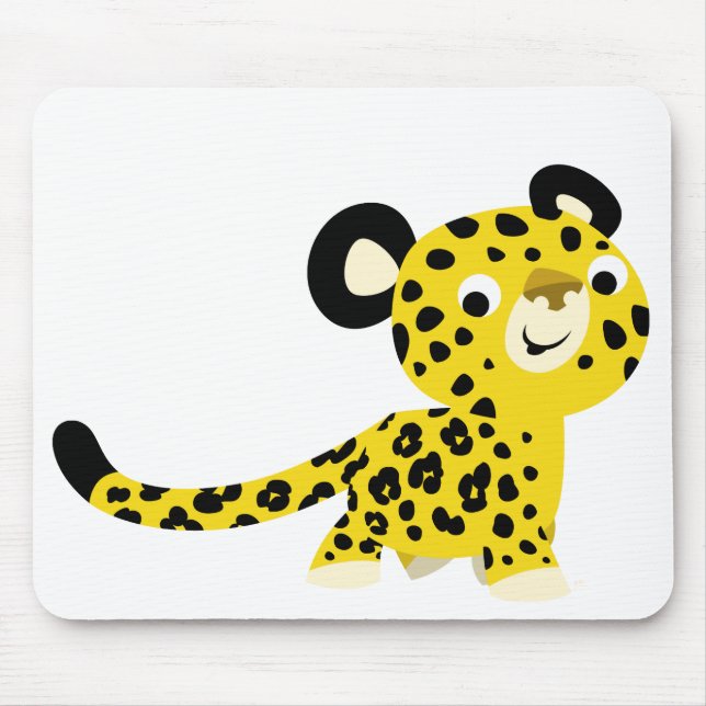 Alfombrilla De Ratón Mousepad de leopardo simpático y Personalizado (Frente)