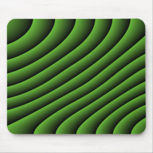 Alfombrilla De Ratón Mousepad de líneas onduladas verdes hipnóticas