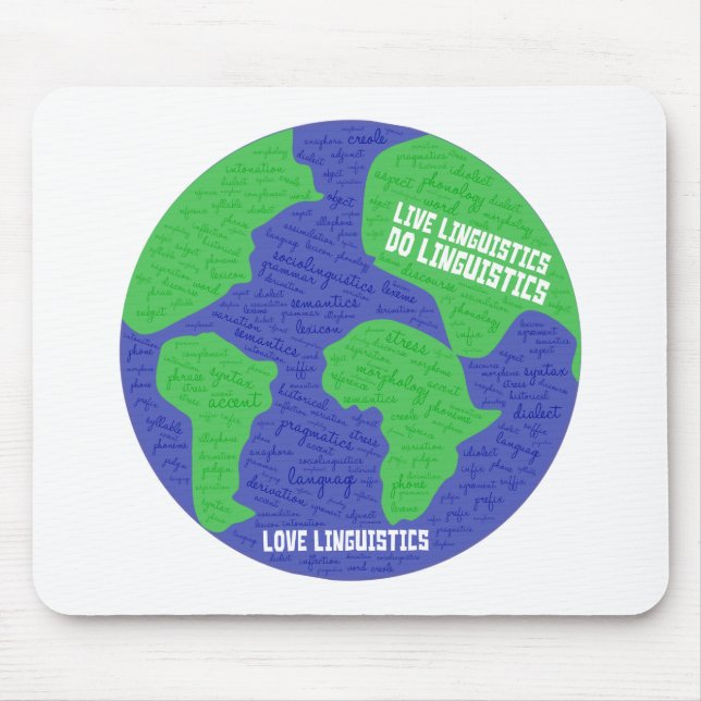 Alfombrilla De Ratón Mousepad de Linguística de Amor (Frente)