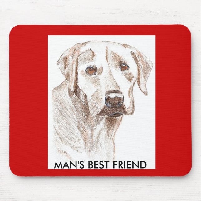 Alfombrilla De Ratón Mousepad de los amantes del perrito de Labrador (Frente)