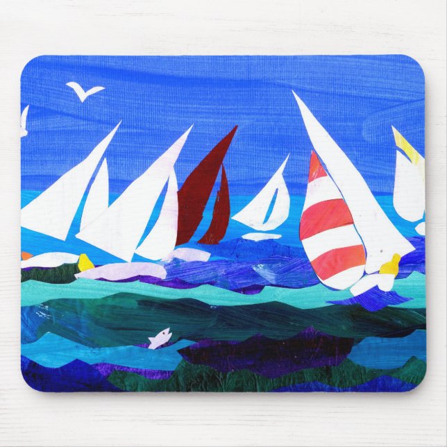 Alfombrilla De Ratón "Mousepad de los barcos de navegación" (Frente)