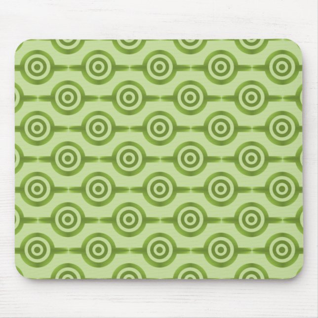 Alfombrilla De Ratón Mousepad de los círculos de moda verde oliva (Frente)